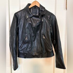 Elodie Black Faux Leather Jacket